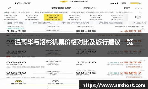 温哥华与洛彬机票价格对比及旅行建议一览